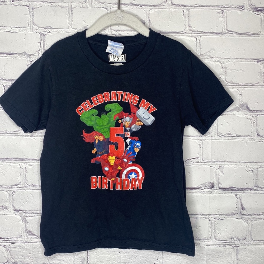 Marvel Avengers Superhero 5th Birthday T-shirt